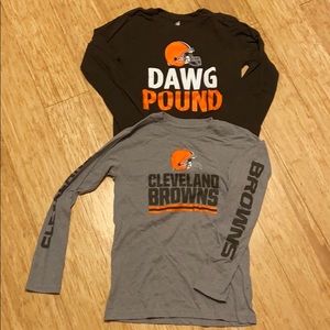 TWO Cleveland Brown shirts